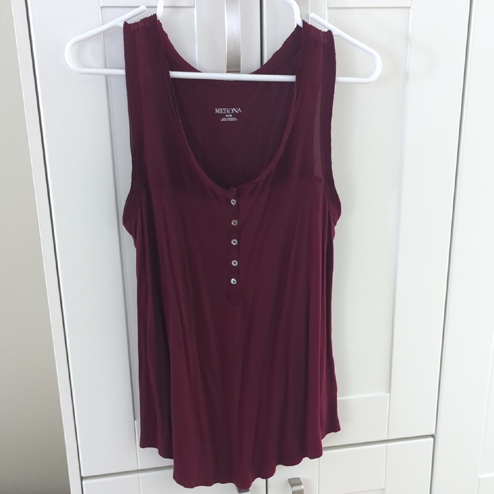 Maroon Merona tank womens size M